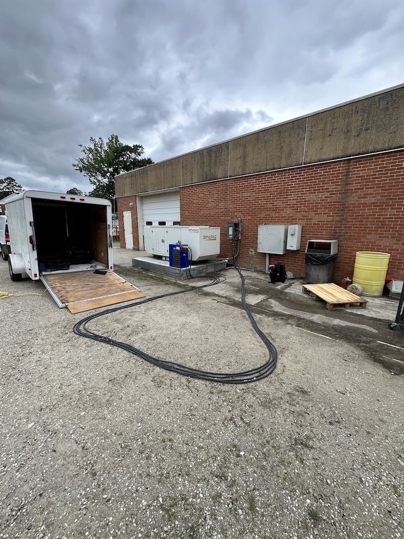 Professional standby generator installation