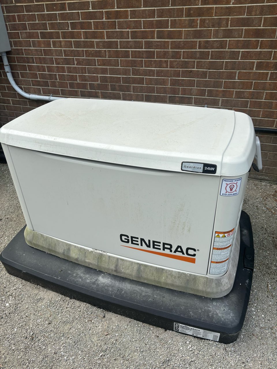 Residential Generac generator ready for service